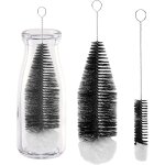 Lot de 2 brosses de nettoyage universelles pour bouteilles en verre, bouteilles de soda, biberons, bouteilles ... Lot de 2 brosses de nettoyage universelles pour bouteilles en verre, bouteilles de soda, biberons, bouteilles ...