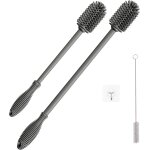 Lot de 2 brosses nettoyantes de bouteilles (25 et 39 cm) + 3 brosses paillenettoie les biberons, de nettoyage ... Lot de 2 brosses nettoyantes de bouteilles (25 et 39 cm) + 3 brosses paillenettoie les biberons, de nettoyage ...