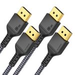 [lot de 2] cble displayport 1. 4 2m / 6. 6ft dp1. 4 8k@60hz hbr3 4k@60hz / 144hz / 120hz 5k@60hz 2k@165hz ...