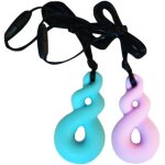 Lot de 2 colliers a m�cher pour dentition de b�b� (bleu clair et violet)