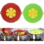Lot de 2 couvercles anti - dversement, protection anti - dbordement, 25, 7 cm, vert et rouge
