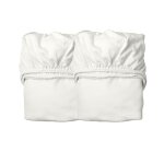 Lot de 2 draps housse b�b� coton bio - blanc - leander