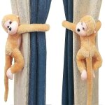 Lot de 2 embrasses de rideaux mignonnes pour chambre d'enfants, crochets de rideau en peluche singe, ... Lot de 2 embrasses de rideaux mignonnes pour chambre d'enfants, crochets de rideau en peluche singe, ...