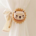 Lot de 2 embrasses de rideaux ours dessin animé pour chambre d'enfant (lion) Lot de 2 embrasses de rideaux ours dessin animé pour chambre d'enfant (lion)
