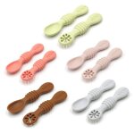 Lot de 2 jolies cuillères en silicone pour bébé, jouets d'apprentissage, ustensiles mignons, cuillère ... Lot de 2 jolies cuillères en silicone pour bébé, jouets d'apprentissage, ustensiles mignons, cuillère ...