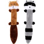 Lot de 2 jouets pour chien en forme de raton laveur indestructible, 46 cm, pour chiens de petite et moyenne ...