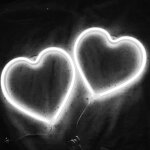 Lot de 2 lampes non led en forme de coeur pour dcoration murale, alimentation usb ou piles, lampe murale ...