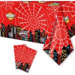 Lot de 2 nappe araigne, 108x180cm nappe de table en forme d'araigne impermable dcorations de fte ...