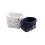 Lot de 2 panires de rangement en double gaze de coton