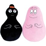 Lot de 2 peluches coussins - barbapapa - jemini - barbapapa et barbamama - 40 cm