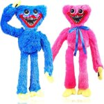 Lot de 2 peluches poppy playtime huggy wuggy poup�e - bleu et rose 40 cm
