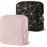 Lot de 2 petits sacs de rangement pour serviettes hygiéniques et tampons - en cuir synthétique imperméable ... Lot de 2 petits sacs de rangement pour serviettes hygiéniques et tampons - en cuir synthétique imperméable ...