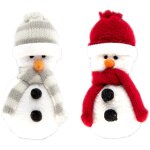 Lot de 2 petites peluches d�coration de sapin 11 cm