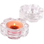 Lot de 2 photophores en verre de qualité supérieure, idéal pour les bougies chauffe - plat, bougies et ... Lot de 2 photophores en verre de qualité supérieure, idéal pour les bougies chauffe - plat, bougies et ...