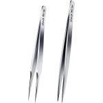 Lot de 2 pinces de pr�cision �paisses non magn�tiques, outils de mod�lisme, pinces � �piler en acier ...