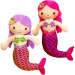 Lot de 2 poupes en peluche sirne - doudou - doudou princesse - pour enfants et filles - cadeaux d'anniversai ...
