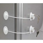 Lot de 2 serrures de r�frig�rateur avec 4 cl�s, serrure de porte de cong�lateur de dortoir et serrure ...