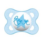 Lot de 2 sucettes 0 - 6 mois message bleu - mam