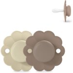 Lot de 2 sucettes bb 6 / 18 mois, sucette ronde avec ttine symtrique sx pro en silicone, rversible, ...