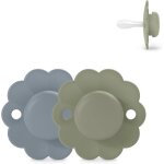 Lot de 2 sucettes bb 6 / 18 mois, sucette ronde avec ttine symtrique sx pro en silicone, rversible, ...
