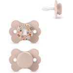 Lot de 2 sucettes bb 6 / 18 mois, avec ttine symtrique sx pro en silicone, rversible, plate, flexible, ...