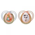 Lot de 2 sucettes closer to nature moda 0 - 6m fille - tommee tippee