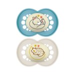 Lot de 2 sucettes original nuit 18 mois + al�atoire - mam
