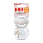 Lot de 2 sucettes en silicone mommy feel 0 - 6m gris / beige - beige