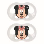 Lot 2 sucettes soft touch 18 - 36 m minnie - tigex