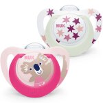 Lot 2 sucettes starlight nuit 18 - 36m fille - nuk