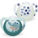 Lot 2 sucettes starlight nuit 6 - 18m gar�on - nuk