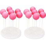 Lot de 2 supports a gâteaux ronds en bois a 7 trous pour sucettes ou sucettes pour mariage, fête d'anniversair ... Lot de 2 supports a gâteaux ronds en bois a 7 trous pour sucettes ou sucettes pour mariage, fête d'anniversair ...