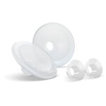 Lot de 2 téterelles et 2 embouts grande taille pour tire lait scf552 / 11 - philips avent Lot de 2 téterelles et 2 embouts grande taille pour tire lait scf552 / 11 - philips avent