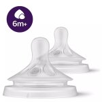 Lot de 2 tétines natural 3. 0 6 mois + débit liquides epaissis - philips avent Lot de 2 tétines natural 3. 0 6 mois + débit liquides epaissis - philips avent
