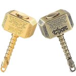 Lot de 2 toupies � main en m�tal - avec marteau et cube - cadeau de no�l pour enfants