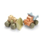 Lot de 2 v�hicules (camion bulldozer) en bioplastique - dantoy