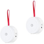 Lot de 2 veilleuses mobiles avec dtecteur de mouvement, 3 modes, batterie li - ion 1800 mah, blanc chaud, ...
