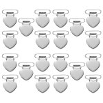 Lot de 20 attaches - t�tines en fer robustes ¿ attaches polyvalentes pour bavoirs, jouets et plus encore ...