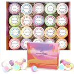 Lot de 20 bombes de bain moussantes bio et naturelles fabriquees a la main avec huiles essentielles relaxantes ...