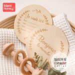Lot de 20 cartes de jalons en bois pour b�b�, accessoires de photographie souvenir de nouveau - n�, jouets ...