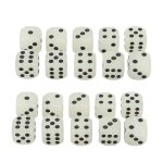 Lot de 20 grands d�s lumineux cubes avec pointes noires pour jeux de table de bar