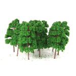 Lot de 20 maquettes d'arbres holophylla, train, chemin de fer, paysage 1:150, vert jade