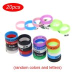 Lot de 20 pices de canne a pche en silicone elastique, anneau de poigne en forme de o antidrapant, ...