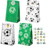 Lot de 20 sacs en papier - 4 styles - pour fte d'anniversaire - avec 24 autocollants - pour dcoration ...