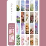 Lot de 20 signets de fleur de coucher de soleil et de nuage, porte pages pour cartes, livre de messages, ...