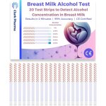 Lot de 20, test d'alcool pour lait maternel, bandelettes de test pour d�tecter la concentration d'alcool ...