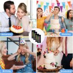 Lot de 24 bougies d'anniversaire avec supports longues bougies colorées pour gâteau d'anniversaire fête ... Lot de 24 bougies d'anniversaire avec supports longues bougies colorées pour gâteau d'anniversaire fête ...