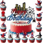 Lot de 25 décors de gâteau d'anniversaire enfant - célébration, kit déco cupcakes, fête - décoration ... Lot de 25 décors de gâteau d'anniversaire enfant - célébration, kit déco cupcakes, fête - décoration ...