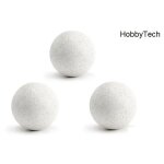 Lot de 3 balles de babyfoot en lige blanc hobbytech