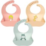 Lot de 3 bavoir en silicone bavoir d'alimentation etanche avec ramasse - miettes facilement lavable super ... Lot de 3 bavoir en silicone bavoir d'alimentation etanche avec ramasse - miettes facilement lavable super ...